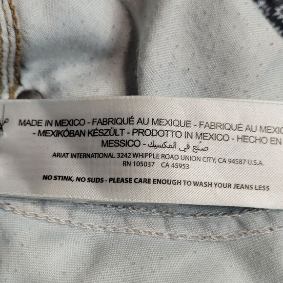 Ariat REAL Denim Leila Boot Cut Blue Jeans Womens 33R Perfect Rise Western 34x32 - Picture 9 of 12